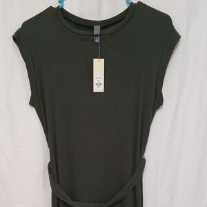 Dark Green Sleeveless Dress